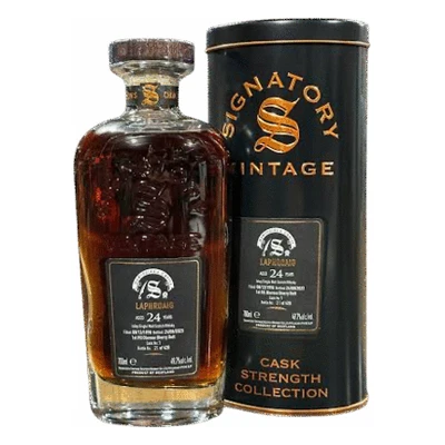 Signatory Vintage Cask Strength Collection Laphroaig 24 Year Old bottle